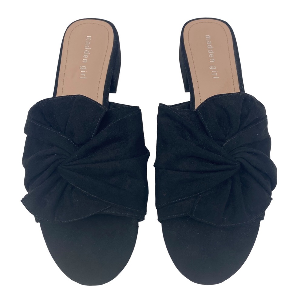 madden girl Faux Suede Slide Sandals Low Heel Size 9.5